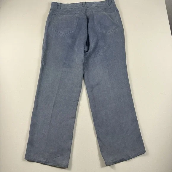 Tommy Bahama Dress Pants Mens 35x31 Blue 100%‎ Silk Straight Trousers Slacks